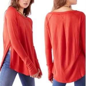 Free People Snowy Thermal Top Size Small